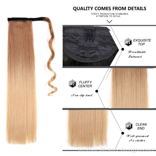 Onst Ponytail Straight Long In synthetic Hair Ponytails 613 Wrap Around Clip In Ponytail Hair Extensions Pony Tail Fake Hair